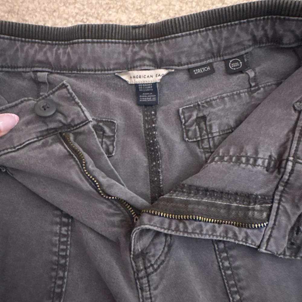 American Eagle Dark Gray Cargo Pants with Patch Pockets - Picture 4 of 7